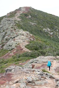 Sara making her way along the ridge