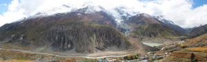 The river flowing between Manang and Gangapurna