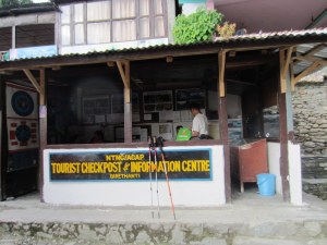 The last ACAP/TIMS checkpoint along the Annapurna Circuit